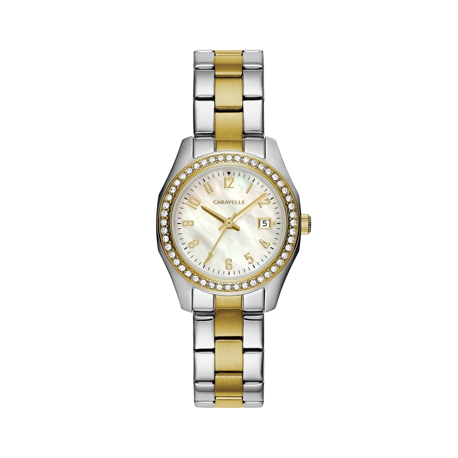 Caravelle Designed By Bulova Women's TwoTone Crystal Bracelet Watch