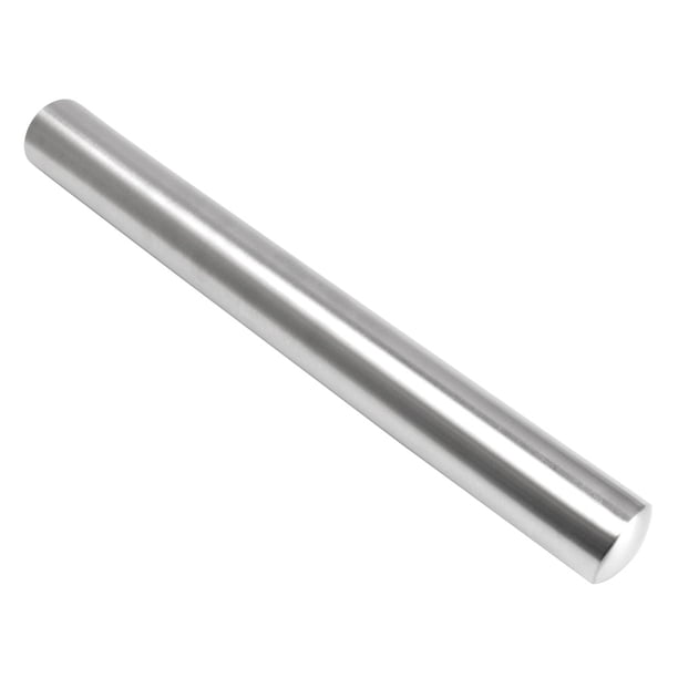 Rodillo de amasar de acero inoxidable, rodillo de amasar de metal antiadherente para hornear, rodillo panadero para masa de pastelería de galletas Fondant - 34,5x4cm