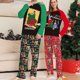 thumbnail image 5 of Conjunto De Pijamas De 2 Piezas Conjunto de pijama familiar de 2 piezas Conjunto de ropa de dormir de estilo navideño con estampado de pato informal Kuymtek Papá Verde L para Hombre, 5 of 6