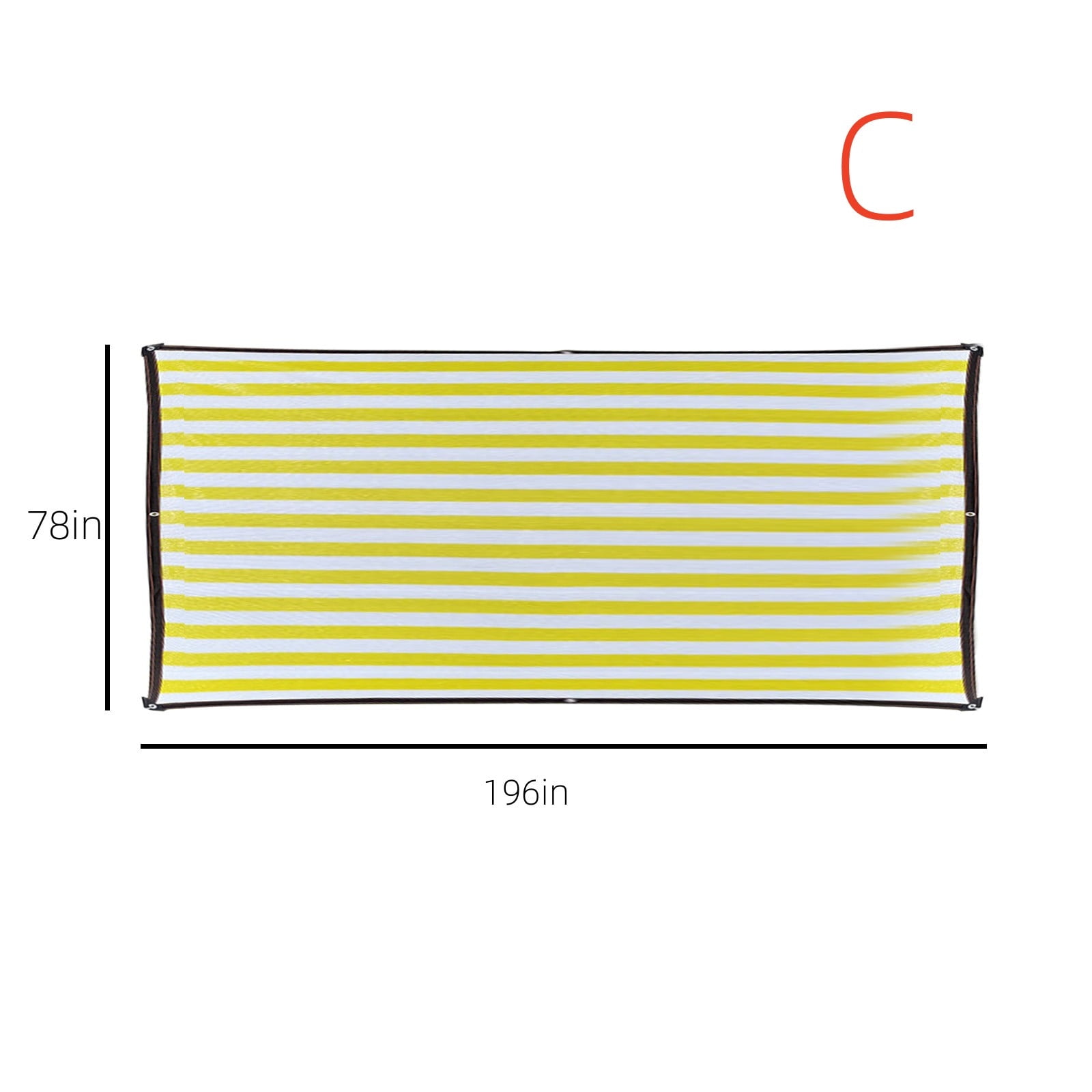 HARPI Premium Outdoor Sunny Shade Cloth, Pergola, And Backyard Patio Sunshade With Protection, Heat Material, Reinforced Grommets(Yellow) (Yellow)
