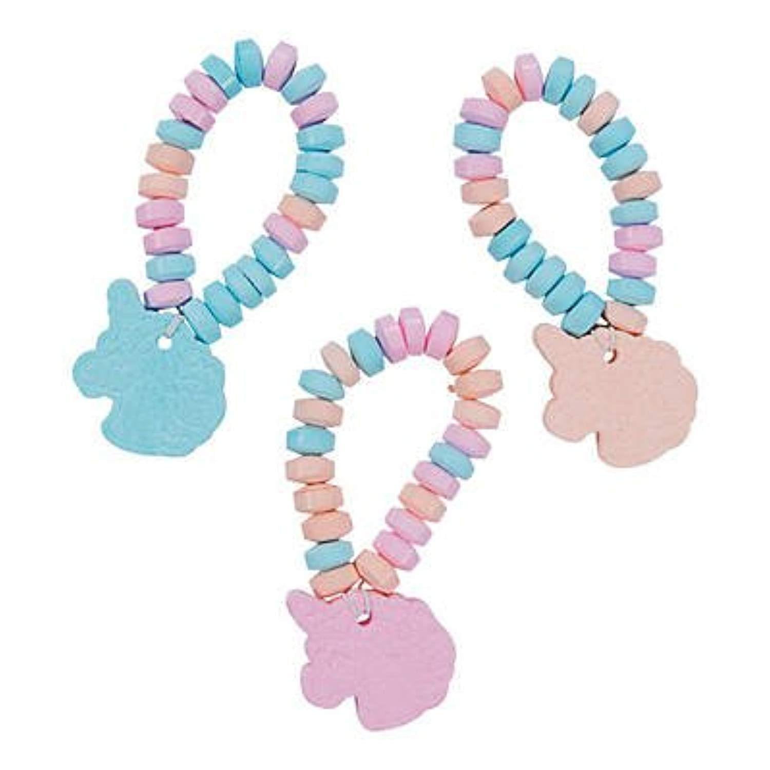 Unicorn Party Favor Candy Bracelets 12 Pieces