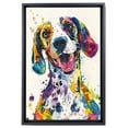 thumbnail image 2 of American Leopard Hound Canvas Wall Art, Modern Cute Colorful American Leopard Hound Canvas Dog Art Pictures Wall Decor for Kids Bedroom Decoration Unframed 8x12 inches, 2 of 5