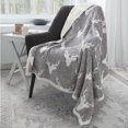 thumbnail image 1 of Safdie & Co. Premium Ultra Soft Flannel Throw Blanket with Sherpa Reverse Heathered Deer Shield, 1 of 3
