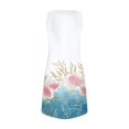 thumbnail image 6 of Womens Summer Dresses 2026 Loose V Neck Sleeveless Sundresses Swimsuit Coverup with Pockets Floral White XL, 6 of 8