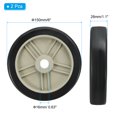 thumbnail image 2 of Uxcell 6" Universal Air Compressor Wheel with 0.63" Hole for Easy Mobility, Beige 2 Pack, 2 of 5