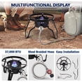 thumbnail image 4 of 41QT Outdoor Wok and Propane Stove Outdoor Cooker Set, 21" Heavy Duty Mexican Cazo Para Carnitas, Great for Carnitas Braising,Sea Food Boiling, Inoxidable Wok comal Fry, 4 of 5