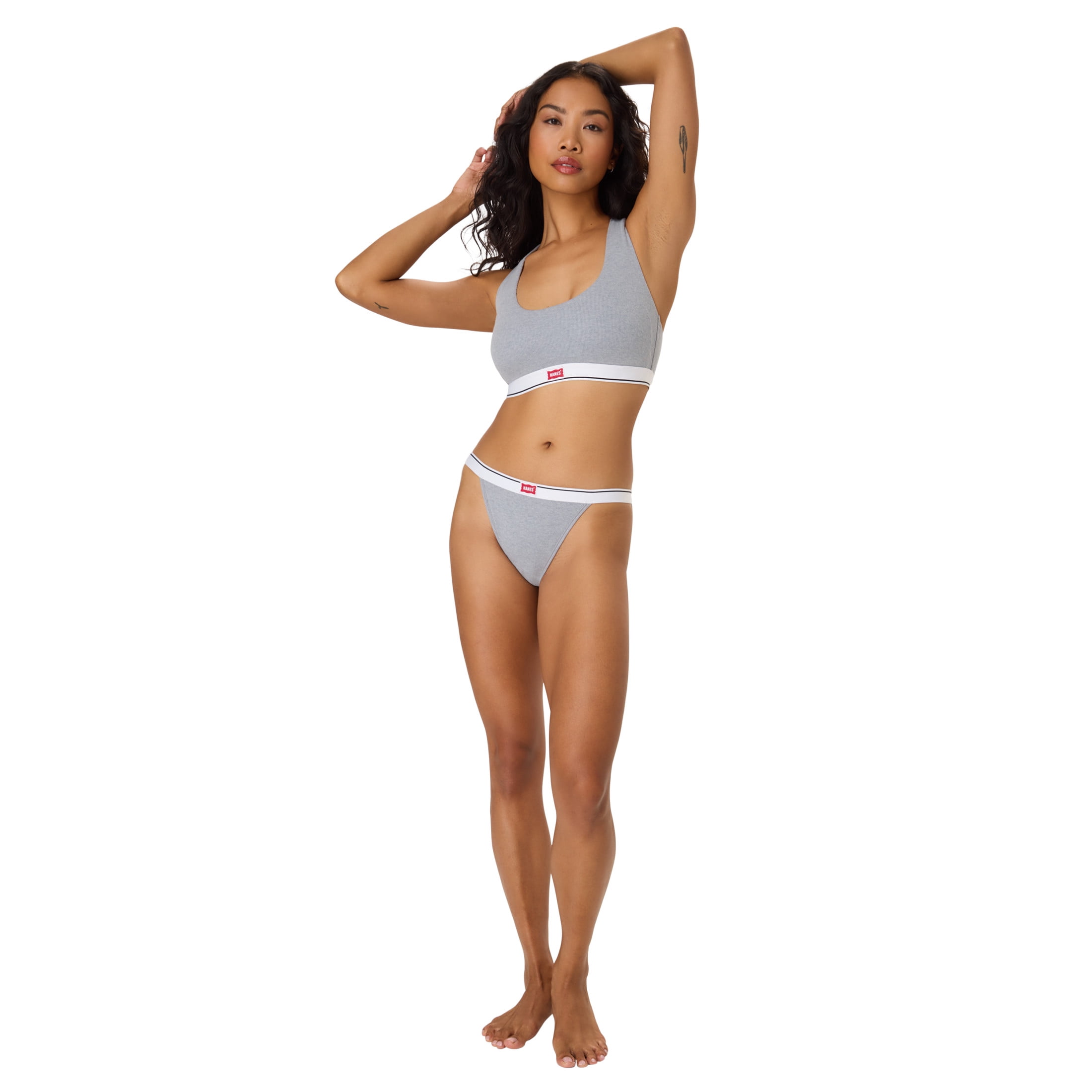 Hanes Racerback Bra, Originals Wireless Cotton Sports Bra