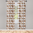 thumbnail image 3 of Ambesonne Pizza Curtains, Doodle Art Style Slices, Pair of 28"x95", Multicolor, 3 of 5