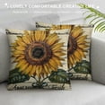thumbnail image 3 of Rustic Farmhouse Sunflower Throw Pillow Covers Vintage Sunflower Seeds Farmhouse Decorative Throw Pillow Cases Cushion Cover (Sunflower), 3 of 5