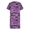 thumbnail image 5 of Women's Mode Été Col Rond Casual Manches Courtes Camouflage Impression en Vrac Été Dress, 5 of 5
