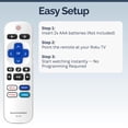 thumbnail image 3 of Replacement Remote Control for Roku Player (RK-H2) - Compatible with Roku Express, Premiere, Box, Player & Roku 1/2/3/4, Easy Setup, Shortcut Keys, 1 Pack (Not for Roku Stick/TVs), 3 of 7