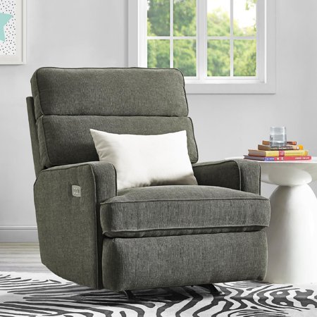 Baby Relax Sarianna Dual Power Rocking Recliner with USB port, Gray