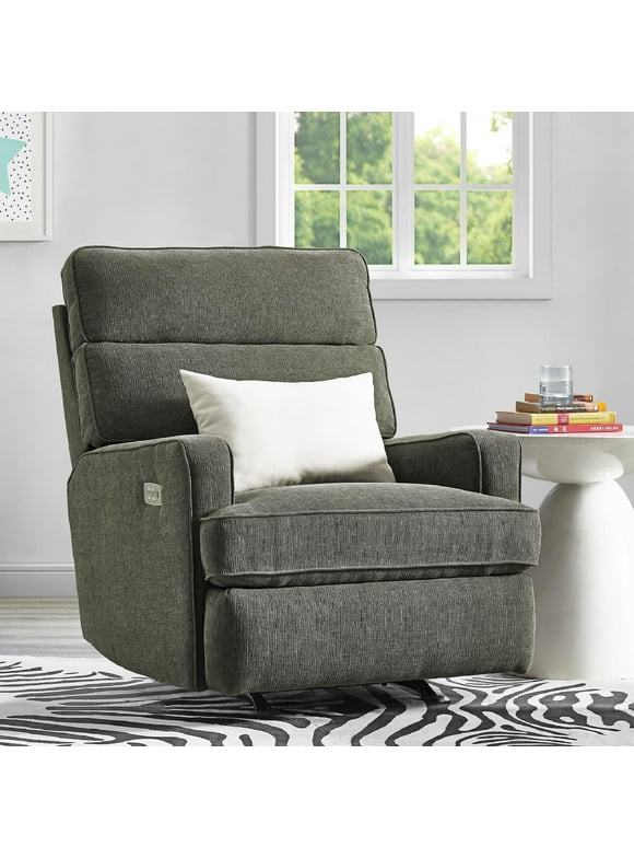 Baby Relax Sarianna Dual Power Rocking Recliner with USB port, Gray