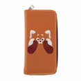 thumbnail image 1 of Cartera de piel sintética delgada con diseño de personajes de anime con diseño de osos, 1 of 2