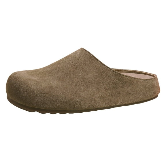 Women Arch Support Suede Soft Cork Footbed Sandals Potato Shoes Slip On Home Slippers