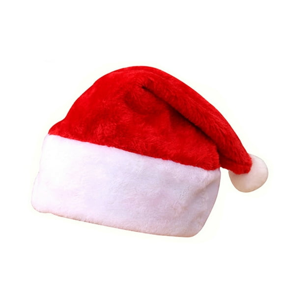 Christmas Santa Hat  Velvet Short Plush Santa hat super soft Christmas hat Holiday Props Festival