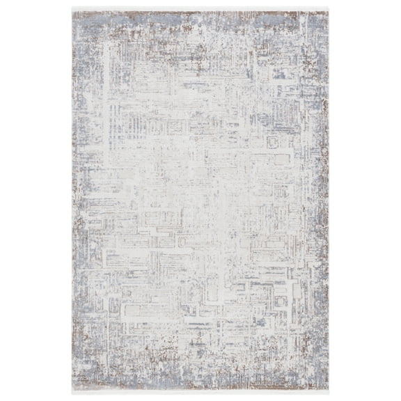 SAFAVIEH Dhurries Toria Geometric Wool Area Rug, Ivory/Purple, 4' x 6'