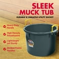 thumbnail image 2 of Little Giant 40 Quart Durable Plastic Utility Muck Tub with Handles, Green, 2 of 10