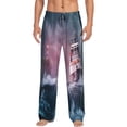 thumbnail image 2 of Kdxio Boat Lighthouse Storm Waves Print Men's Sleep Pajama Pant Lounge Pants with Pockets, 2 of 8