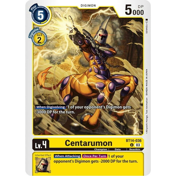 Digimon Blast Ace Uncommon Centarumon BT14-036