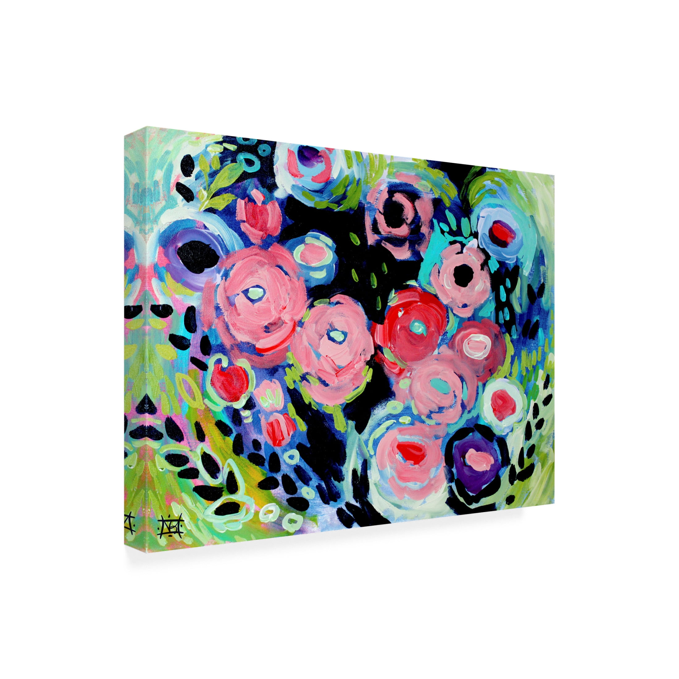 Canvas Wall Art - Natasha Wescoat 'Spring Reveal' Wall Art for Living Room, Bedroom, or Office Décor by Trademark Fine Art - 19 x 19 Inches