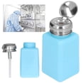 thumbnail image 1 of Press Liquid Dispenser, 200ml Stainless Steel Bottle with Press Type Cover, Compact ESD Antistatic Square Liquid Dispenser for Acetone IPA Oil, Prevent Backflow Pump, 1 of 7