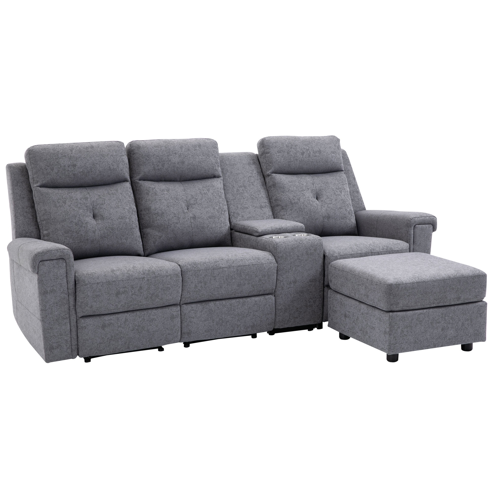 LShaped Sofa Manual Reclining Sectional with