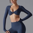 thumbnail image 5 of Neewe Seamless Long Sleeve Shirts for Women Waist Length - Workout Athletic Running Gym Yoga Tops Crewneck Breathable, 5 of 9