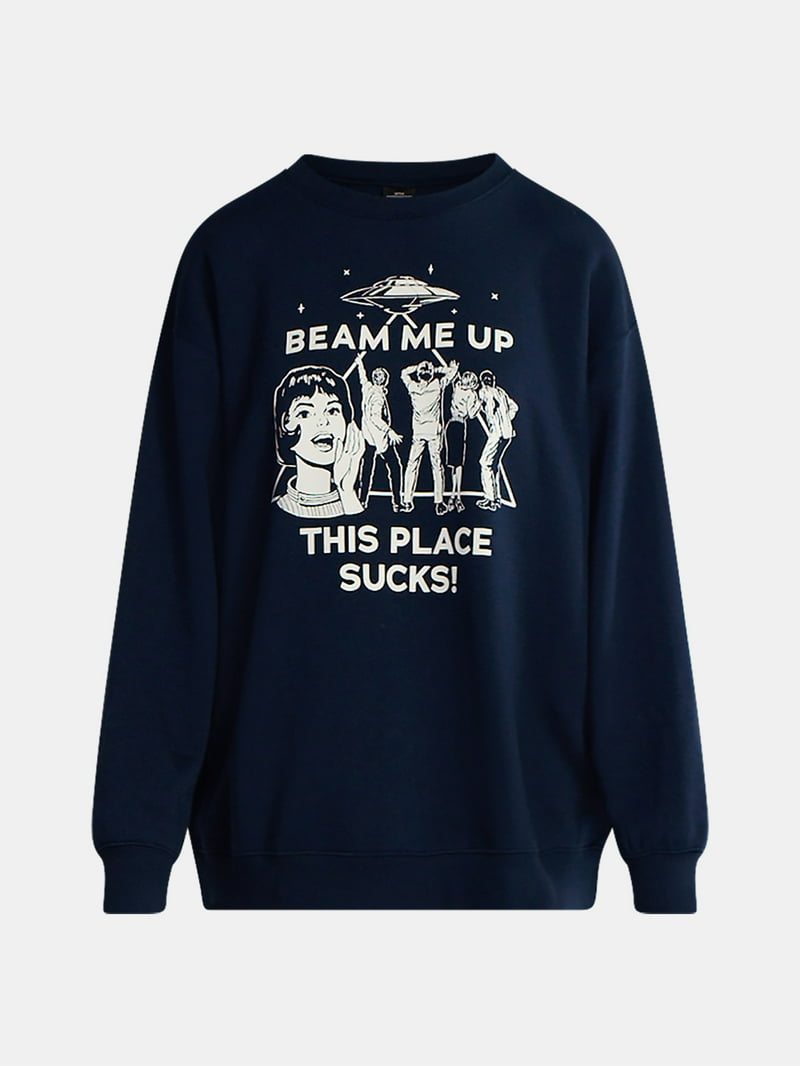 Netflix Stranger Things Oversized Fleece Sweatshirt from No
