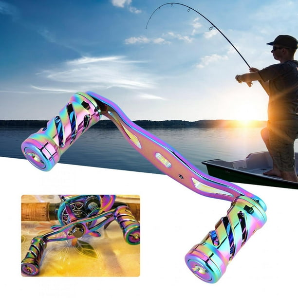 Fosa DEUKIO Rainbow Color Reel Handle Metal Fishing Rocker Reel  Accessory,Fishing Rocker, Reel Handle Metal Fishing Rocker 
