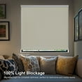 thumbnail image 3 of Chicology Textured Blackout Roller Shades | Cordless Light Filtering Window Blinds |63.5"W X 64"H| Decorative Privacy Shades for Home, Bedroom, Living Room, Kitchen | Easy Install | Ivory, 3 of 8
