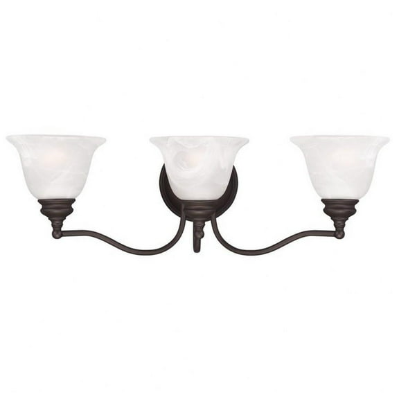 St George's Hawthorns 3 Light Bathroom Light in Traditional Style 24 inches Wide By 7.5 inches High-Bronze Finish Bailey Street Home 218-Bel-1119483
