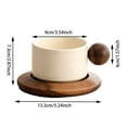 thumbnail image 3 of Cup and Saucer Set, Vintage-style Aesthetic Coffee Cup, Coffee Mug with Saucer, Tea Cup and Saucer Set, Ceramic Mug, 3 of 4
