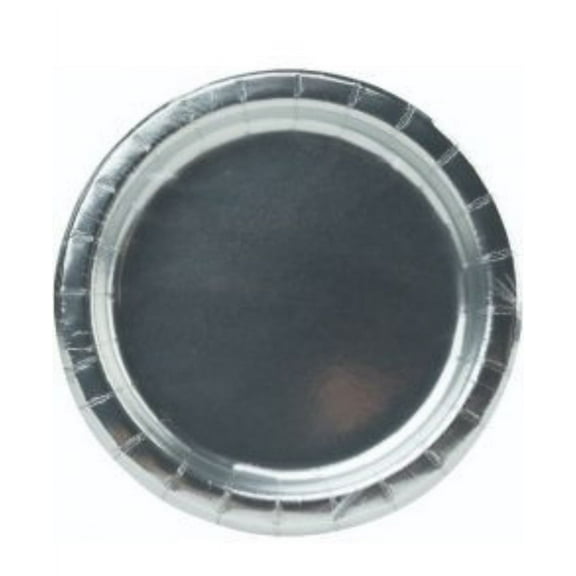 7” Dessert Plates Foil Silver 8 Count 321 Party!