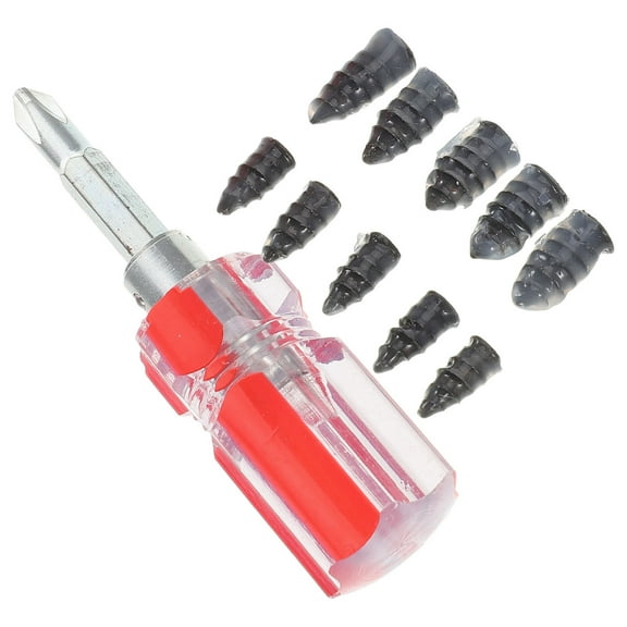 Masteelf 1 Set Professional Tire Plug Kit with Convenient Repair Nails for Car and Motorcycle Tires Screw Small Repair Kit