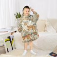 thumbnail image 6 of FORMRS Wearable Blanket Hoodie with Sleeves for Kids Cozy Flannel Sweatshirt, Deer Pattern, 6 of 7