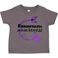 thumbnail image 3 of Inktastic Fibromyalgia Awareness butterfly ribbon Boys or Girls Toddler T-Shirt, 3 of 5