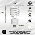 thumbnail image 2 of Sleek Lighting 23-Watt T2 Spiral CFL Fluorescent Light Bulbs with GU24 Base, Self-Ballasted Light Bulb for Bedroom Lighting, 1600 Lumens, 5000K 4-Pack, 2 of 8