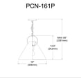 thumbnail image 2 of Dainolite PCN-161P-AGB-790 1 Light Incandescent Pendant, Aged Brass with White Shade, 2 of 2