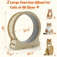 thumbnail image 6 of YODOLLA 45” Cat Treadmill Large XL Quiet Cat Exercise Running Wheel for Indoor Cats,Natural, 6 of 8