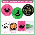 thumbnail image 3 of PYYNA-Witch Themed Party Decorations Pink and Green Plates and Napkins Princess and Witch Birthday Paper Plates Napkins Exploding Star Broom Hat Dessert Tableware for Halloween Birthday Party Supplie, 3 of 3