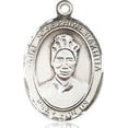 thumbnail image 3 of Extel Medium Oval Sterling Silver St. Josephine Bakhita Medal, Made in USA, 3 of 10