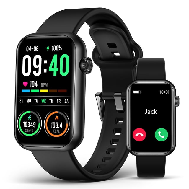 Reloj inteligente con rastreador de actividad física EGQINR con llamadas Bluetooth e IP67