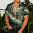 thumbnail image 3 of YLLMHH Dragon Printed Shirts Men Beach Party Blouse Men's Clothing Street Harajuku Oversized Shirts, 3 of 6