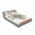 thumbnail image 3 of Ambesonne Tribal Fitted Sheet & Pillow Sham Set, Design and Words, Twin, Multicolor, 3 of 3