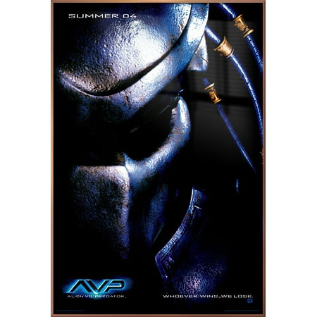 Alien Vs. Predator - Framed Movie Poster (Teaser Style - Predator) (Size: 27" x 40") (Shiny Copper Aluminum Frame)