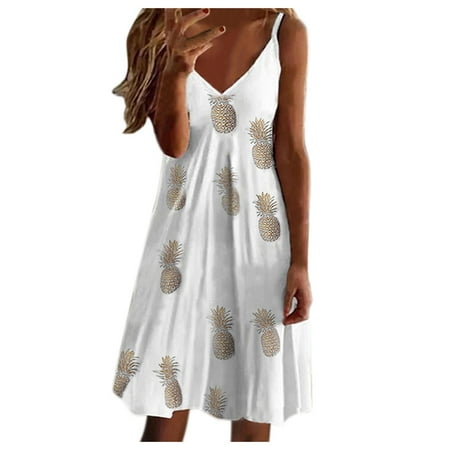 

Womens Wrap Dress Summer Non Casual Fashion Printing Camisole V-neck Positioning Dress Women s Mini Women s Dress Womens Maternity Dresses Womens Strapless Dresses Women Casual Summer