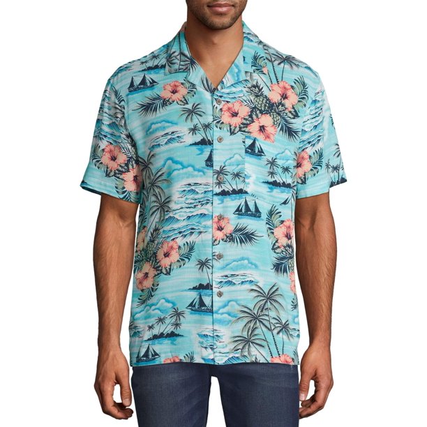 George Men's and Men's Short Sleeve Print Shirt - Walmart.com