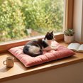 thumbnail image 4 of Short Pile Pet Mat with Ties Cushioned Gripped Bottom Non Slip Crates Furniture for Cats Small Dogs Indoor Soft Washable All Seasons Bed, 4 of 6