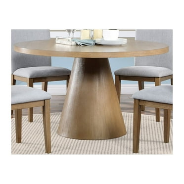 Lilola Home Delphine Oak Finish 52" Wide Dining Table